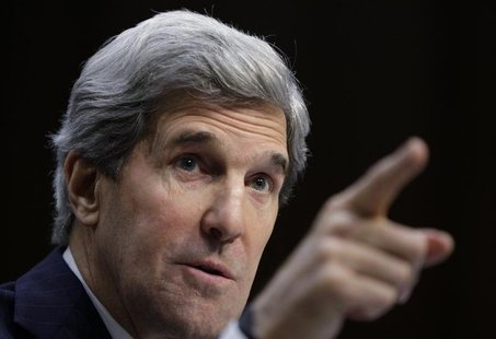 U.S. Senator John Kerry (D-MA) testifies during his Senate Foreign Relations Committee confirmation hearing to be secretary of state, on Cap U.S. Senator John Kerry (D-MA) testifies during his Senate Foreign Relations Committee confirmation hearing to be secretary of state, on Cap