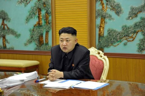 North Korean leader Kim Jong-Un presides over a consultative meeting with officials about state security and foreign affairs in this undated North Korean leader Kim Jong-Un presides over a consultative meeting with officials about state security and foreign affairs in this undated