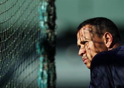 New York Yankees' Alex Rodriguez awaits his turn in the batting cage prior to their MLB American League baseball game against the Oakland At New York Yankees' Alex Rodriguez awaits his turn in the batting cage prior to their MLB American League baseball game against the Oakland At