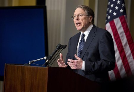 Wayne LaPierre, executive vice president of the National Rifle Association (NRA), speaks during a news conference in Washington December 21, Wayne LaPierre, executive vice president of the National Rifle Association (NRA), speaks during a news conference in Washington December 21,