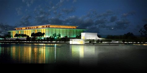 Handout image of architect Steven Holl's rendition of the proposed Kennedy Center Expansion Project in Washington. The John F. Kennedy Cente Handout image of architect Steven Holl's rendition of the proposed Kennedy Center Expansion Project in Washington. The John F. Kennedy Cente