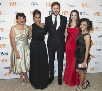 Actors (L-R) Deborah Mailman, Jessica Mauboy, Chris O'Dowd, Shari Sebbens, and Miranda Tapsell, arrives on the red carpet for the gala prese Actors (L-R) Deborah Mailman, Jessica Mauboy, Chris O'Dowd, Shari Sebbens, and Miranda Tapsell, arrives on the red carpet for the gala prese