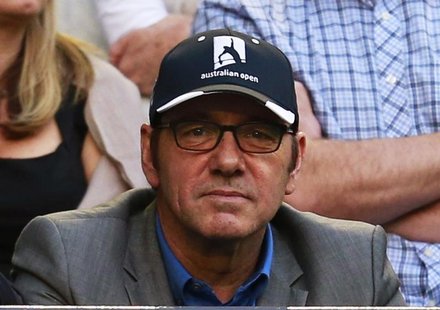 Actor Kevin Spacey attends the women's singles final match between Victoria Azarenka of Belarus and Li Na of China at the Australian Open te Actor Kevin Spacey attends the women's singles final match between Victoria Azarenka of Belarus and Li Na of China at the Australian Open te