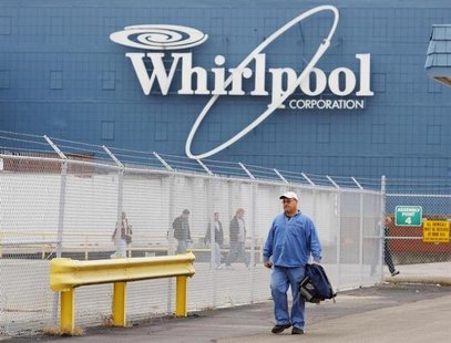 A worker walks out of the Whirlpool plant at the end of his shift in Evansville, Indiana November 23, 2009. REUTERS/Brian Snyder A worker walks out of the Whirlpool plant at the end of his shift in Evansville, Indiana November 23, 2009. REUTERS/Brian Snyder
