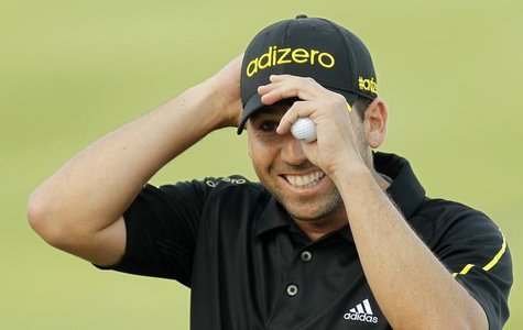 Spain's Sergio Garcia reacts during the final round of the Commercial Bank Qatar Masters at the Doha Golf Club January 26, 2013. REUTERS/Moh Spain's Sergio Garcia reacts during the final round of the Commercial Bank Qatar Masters at the Doha Golf Club January 26, 2013. REUTERS/Moh