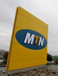 The logo of South Africa's MTN Group is seen on signage outside the company's headquarters in Johannesburg, May 27, 2008. REUTERS/Mike Hutch The logo of South Africa's MTN Group is seen on signage outside the company's headquarters in Johannesburg, May 27, 2008. REUTERS/Mike Hutch