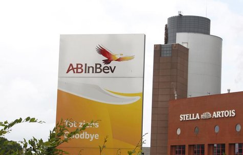View of Anheuser-Busch InBev logo outside the brewery headquarters in Leuven June 25, 2012. REUTERS/Francois Lenoir View of Anheuser-Busch InBev logo outside the brewery headquarters in Leuven June 25, 2012. REUTERS/Francois Lenoir