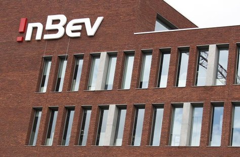 The logo of Anheuser-Busch InBev is seen on the facade of its headquarters in Leuven June 25, 2012. REUTERS/Francois Lenoir The logo of Anheuser-Busch InBev is seen on the facade of its headquarters in Leuven June 25, 2012. REUTERS/Francois Lenoir