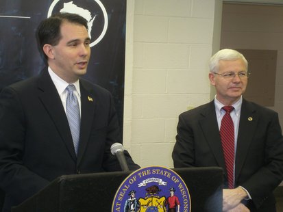 Governor Scott Walker and Wisconsin Economic Development Corporation Secretary Reed Hall Governor Scott Walker and Wisconsin Economic Development Corporation Secretary Reed Hall