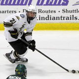 WMU F Trevor Elias, who scored the winning goal in the Broncos' 3-1 victory over Ferris State on Friday, Feb. 1st (photo by Rachel Lewis)