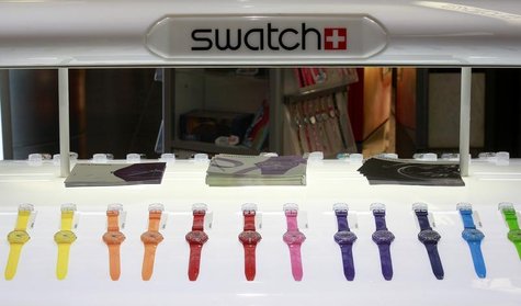 Watches are displayed in front of a Swatch store at Zurich central station February 8, 2011. REUTERS/Arnd Wiegmann Watches are displayed in front of a Swatch store at Zurich central station February 8, 2011. REUTERS/Arnd Wiegmann