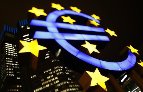 An illuminated euro sign is seen in front of the headquarters of the European Central Bank (ECB) in the late evening in Frankfurt January 8, An illuminated euro sign is seen in front of the headquarters of the European Central Bank (ECB) in the late evening in Frankfurt January 8,