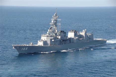 Japan Maritime Self-Defense Force destroyer Yuudachi is seen in this undated handout photo released by Japan Maritime Self-Defense Force and Japan Maritime Self-Defense Force destroyer Yuudachi is seen in this undated handout photo released by Japan Maritime Self-Defense Force and