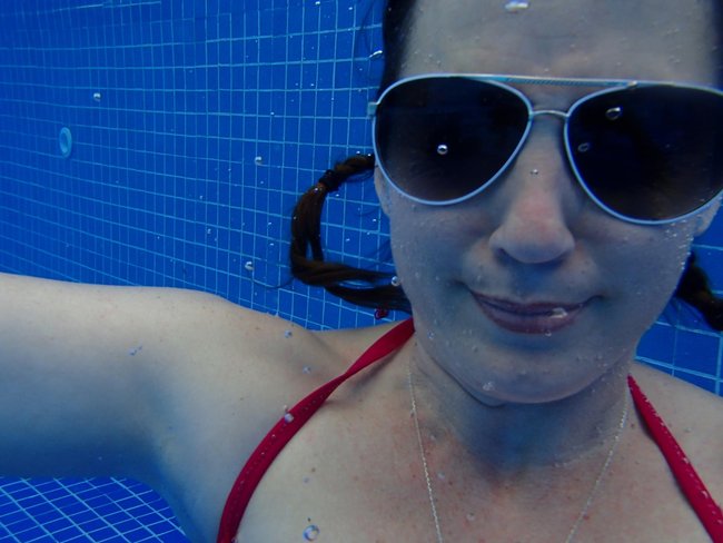Charli underwater