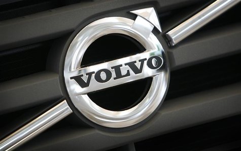The logo of Volvo is seen on the front grill of a Volvo truck in a customer showroom at company headquarters in Gothenburg in this September The logo of Volvo is seen on the front grill of a Volvo truck in a customer showroom at company headquarters in Gothenburg in this September
