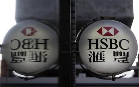 The HSBC's logo is seen at a bank branch in Hong Kong January 9, 2013. REUTERS/Tyrone Siu The HSBC's logo is seen at a bank branch in Hong Kong January 9, 2013. REUTERS/Tyrone Siu