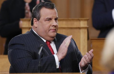 New Jersey Governor Chris Christie claps while giving his State of the State address in the assembly chamber in Trenton, New Jersey, January New Jersey Governor Chris Christie claps while giving his State of the State address in the assembly chamber in Trenton, New Jersey, January