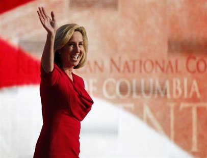 Former Massachusetts Lt. Governor Kerry Healey acknowledges applause before addressing the final session of the 2012 Republican National Con Former Massachusetts Lt. Governor Kerry Healey acknowledges applause before addressing the final session of the 2012 Republican National Con