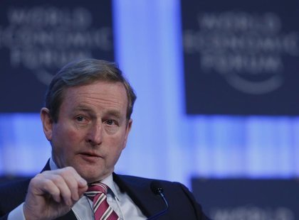 Ireland's Taoiseach Enda Kenny speaks during the annual meeting of the World Economic Forum (WEF) in Davos January 24, 2013. REUTERS/Pascal Ireland's Taoiseach Enda Kenny speaks during the annual meeting of the World Economic Forum (WEF) in Davos January 24, 2013. REUTERS/Pascal