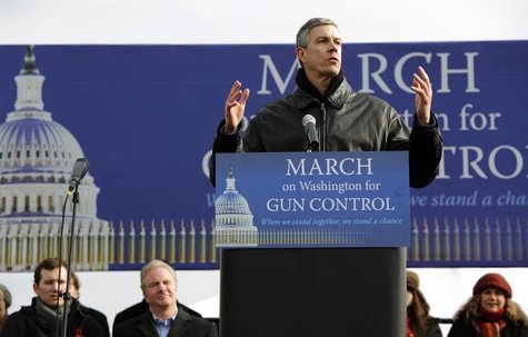 Secretary of Education Arne Duncan addresses the March on Washington for Gun Control on the National Mall in Washington, January 26, 2013. R Secretary of Education Arne Duncan addresses the March on Washington for Gun Control on the National Mall in Washington, January 26, 2013. R