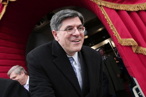 U.S. Treasury Secretary nominee Jack Lew greets people during the public ceremonial inauguration on the West Front of the U.S. Capitol in Wa U.S. Treasury Secretary nominee Jack Lew greets people during the public ceremonial inauguration on the West Front of the U.S. Capitol in Wa