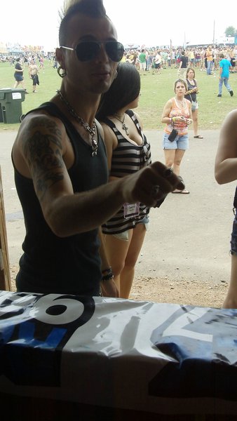 Sal Costa came by the Rock 94.7 booth
