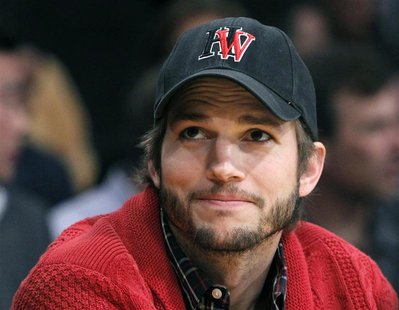 Actor Ashton Kutcher sits courtside during Game 2 of the Los Angeles Lakers against Denver Nuggets NBA Western Conference quarter-final bask Actor Ashton Kutcher sits courtside during Game 2 of the Los Angeles Lakers against Denver Nuggets NBA Western Conference quarter-final bask
