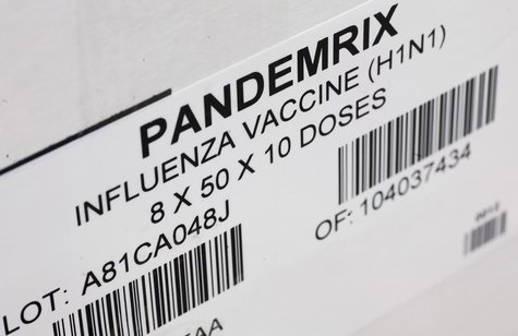 The first shipment of pandemic vaccine against the swine influenza A (H1N1) Pandemrix arrives in Malmo in this October 9, 2009 file photo. R The first shipment of pandemic vaccine against the swine influenza A (H1N1) Pandemrix arrives in Malmo in this October 9, 2009 file photo. R