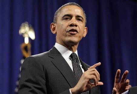 U.S. President Barack Obama gestures during remarks at the House Democratic Issues Conference in Lansdowne, Virginia, February 7, 2013. REUT U.S. President Barack Obama gestures during remarks at the House Democratic Issues Conference in Lansdowne, Virginia, February 7, 2013. REUT