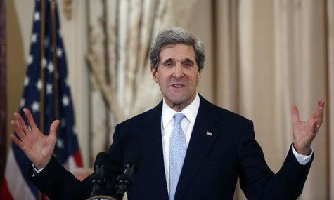 John Kerry delivers remarks after being sworn-in as U.S. Secretary of State during a ceremony at the State Department in Washington, Februar John Kerry delivers remarks after being sworn-in as U.S. Secretary of State during a ceremony at the State Department in Washington, Februar