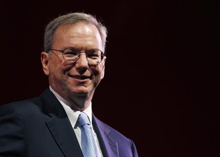 Google Chairman Eric Schmidt smiles during a rehearsal of his MacTaggart lecture speech for the Edinburgh International Television Festival Google Chairman Eric Schmidt smiles during a rehearsal of his MacTaggart lecture speech for the Edinburgh International Television Festival