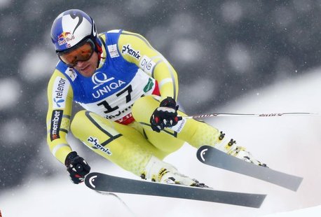 Aksel Lund Svindal of Norway skis during the men's Downhill race at the World Alpine Skiing Championships in Schladming February 9, 2013. RE Aksel Lund Svindal of Norway skis during the men's Downhill race at the World Alpine Skiing Championships in Schladming February 9, 2013. RE