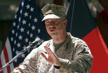 U.S. General John Allen, commander of the North Atlantic Treaty Organization (NATO) forces in Afghanistan, speaks during U.S. Independence D U.S. General John Allen, commander of the North Atlantic Treaty Organization (NATO) forces in Afghanistan, speaks during U.S. Independence D