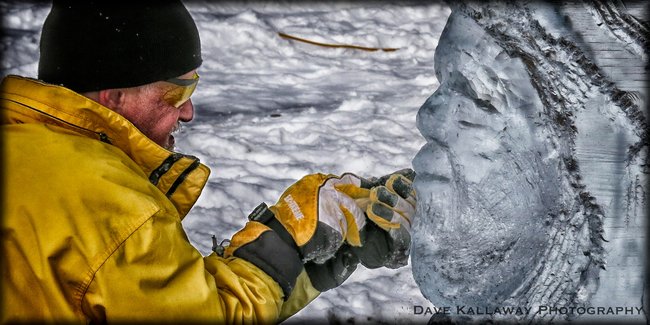 Carvers had perfect weather for making ice fun...
