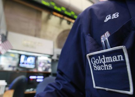 A trader works at the Goldman Sachs stall on the floor of the New York Stock Exchange, April 16, 2012. REUTERS/Brendan McDermid A trader works at the Goldman Sachs stall on the floor of the New York Stock Exchange, April 16, 2012. REUTERS/Brendan McDermid
