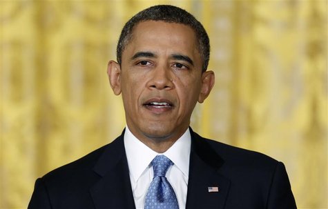 U.S. President Barack Obama addresses a news conference at the White House in Washington, January 14, 2013. REUTERS/Jonathan Ernst U.S. President Barack Obama addresses a news conference at the White House in Washington, January 14, 2013. REUTERS/Jonathan Ernst