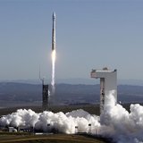 The United Launch Alliance (ULA) Atlas-V rocket with the Landsat Data Continuity Mission (LDCM) spacecraft onboard is seen as it launches at The United Launch Alliance (ULA) Atlas-V rocket with the Landsat Data Continuity Mission (LDCM) spacecraft onboard is seen as it launches at