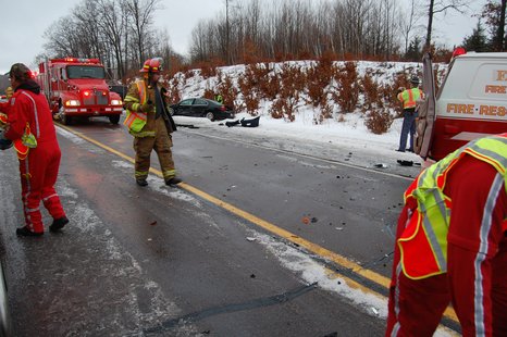 Crash scene on Highway 10 near Fairchild 2/10/13. Photos by Clark County Sheriff's Department. Crash scene on Highway 10 near Fairchild 2/10/13. Photos by Clark County Sheriff's Department.
