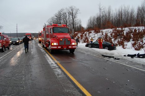Crash scene on Highway 10 near Fairchild 2/10/13. Photos by Clark County Sheriff's Department. Crash scene on Highway 10 near Fairchild 2/10/13. Photos by Clark County Sheriff's Department.