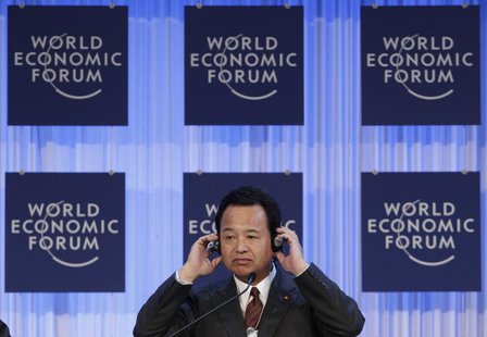 Japan's Economic Revival Minister Akira Amari attends the annual meeting of the World Economic Forum (WEF) in Davos January 26, 2013. REUTER Japan's Economic Revival Minister Akira Amari attends the annual meeting of the World Economic Forum (WEF) in Davos January 26, 2013. REUTER