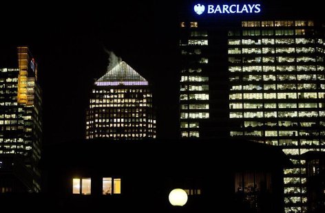 The Barclays headquarters building is seen in the Canary Wharf business district of east London February 6, 2013. REUTERS/Neil Hall The Barclays headquarters building is seen in the Canary Wharf business district of east London February 6, 2013. REUTERS/Neil Hall
