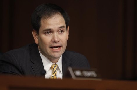 U.S. Senator Marco Rubio (R-FL) is pictured questioning Deputy National Security Adviser John Brennan during a Senate Intelligence Committee U.S. Senator Marco Rubio (R-FL) is pictured questioning Deputy National Security Adviser John Brennan during a Senate Intelligence Committee
