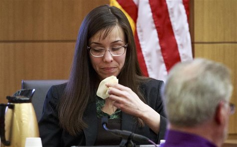Jodi Arias gives testimony during her court appearance at the Maricopa County Superior Court in Phoenix, Arizona, February 6, 2013. REUTERS/ Jodi Arias gives testimony during her court appearance at the Maricopa County Superior Court in Phoenix, Arizona, February 6, 2013. REUTERS/