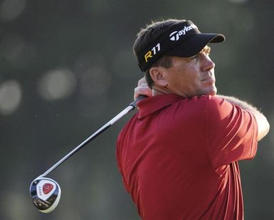 Brandt Jobe of the U.S. tees off on the 18th hole during the second round of the 93rd PGA Championship golf tournament at the Atlanta Athlet Brandt Jobe of the U.S. tees off on the 18th hole during the second round of the 93rd PGA Championship golf tournament at the Atlanta Athlet