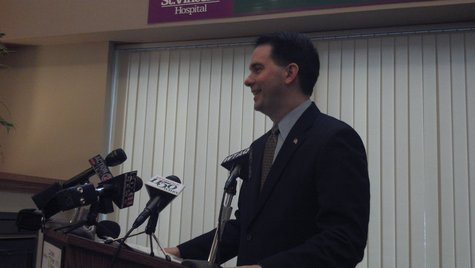 Governor Scott Walker announces UW Carbone Cancer Center investment at St. Vincent Hospital in Green Bay on Feb. 14, 2013. Governor Scott Walker announces UW Carbone Cancer Center investment at St. Vincent Hospital in Green Bay on Feb. 14, 2013.