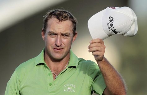 Darren Fichardt of South Africa reacts on the 18th hole during the third round of the Qatar Masters golf tournament in Doha February 5, 2011 Darren Fichardt of South Africa reacts on the 18th hole during the third round of the Qatar Masters golf tournament in Doha February 5, 2011