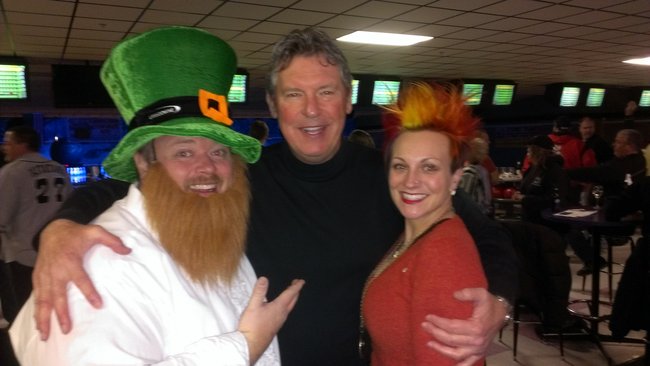 Bryan and Nikki with former Packer quarterback Lynn Dickey