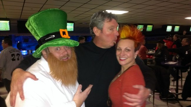 Bryan and Nikki with former Packer quarterback Lynn Dickey