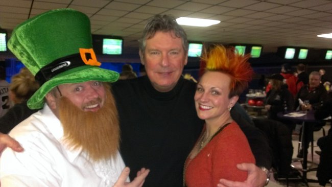 Bryan and Nikki with former Packer quarterback Lynn Dickey