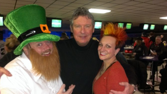 Bryan and Nikki with former Packer quarterback Lynn Dickey